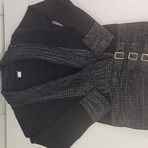 Vintage Y2K Venus Buckle Sweater Black / Grey Women"s Medium